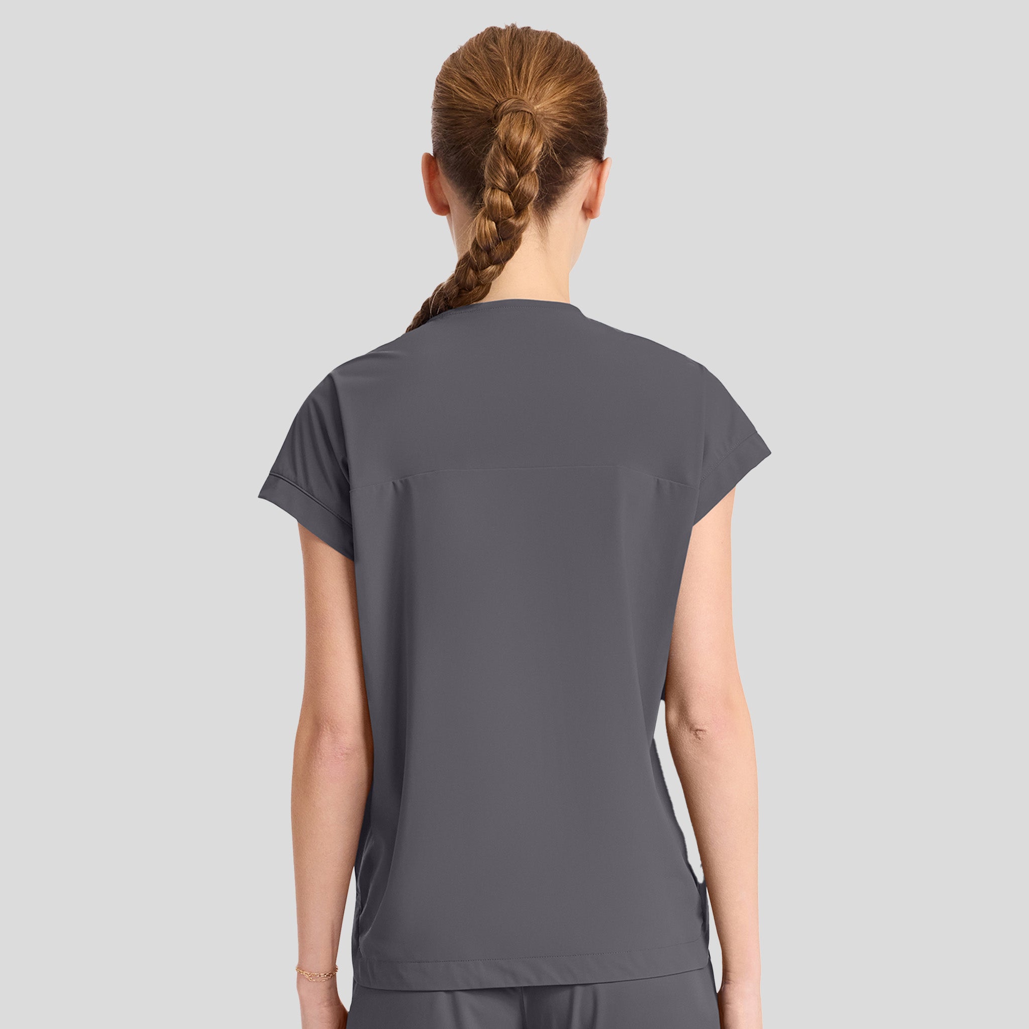 Dolman V-Neck Top | Pewter