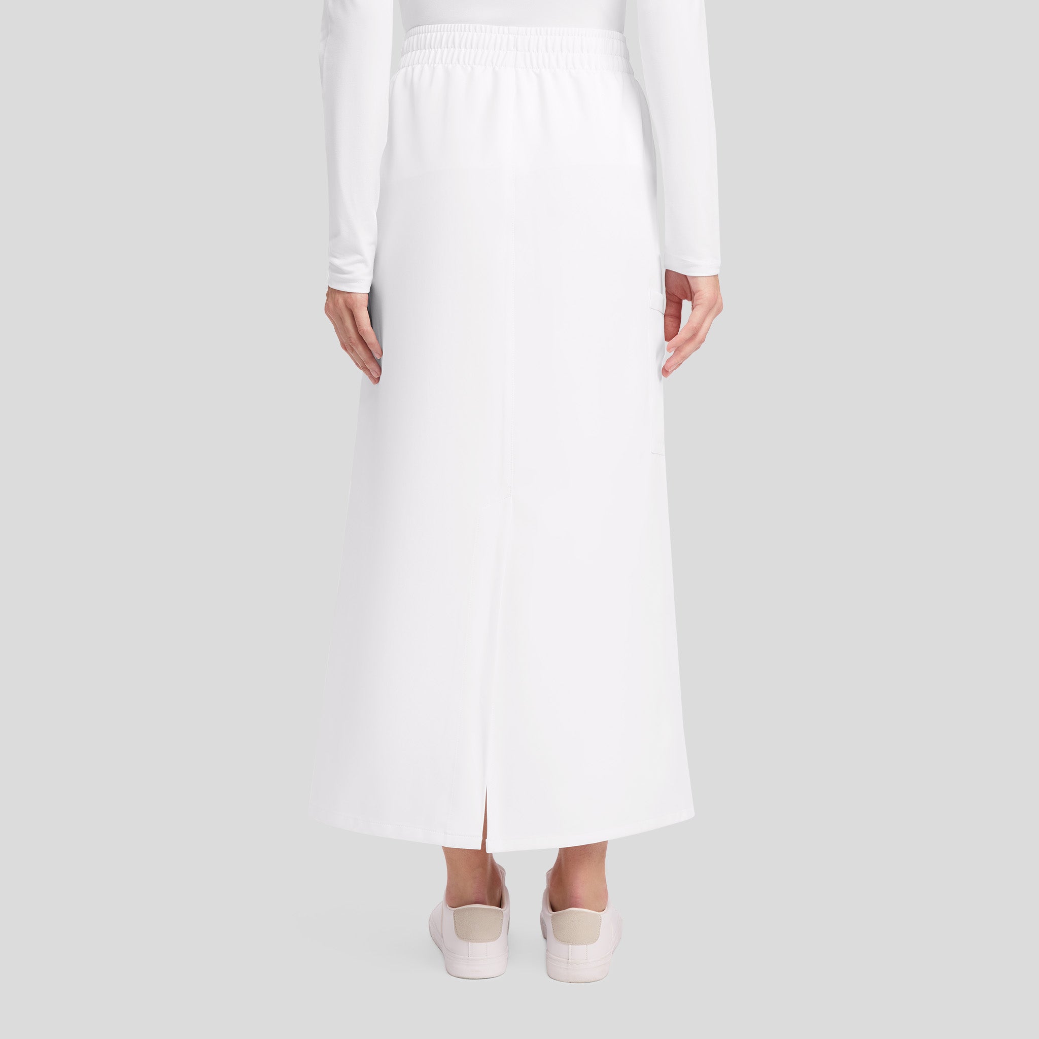 3-Pocket Maxi Scrub Skirt | White