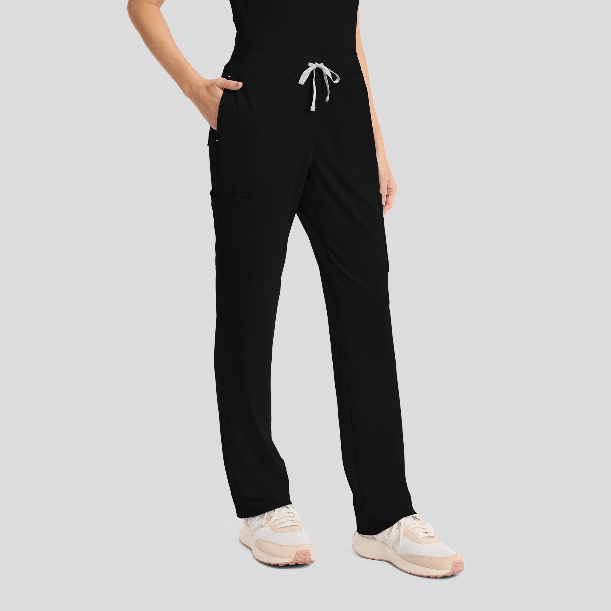 Achieve Pull-On Straight Leg Scrub Pant | Black