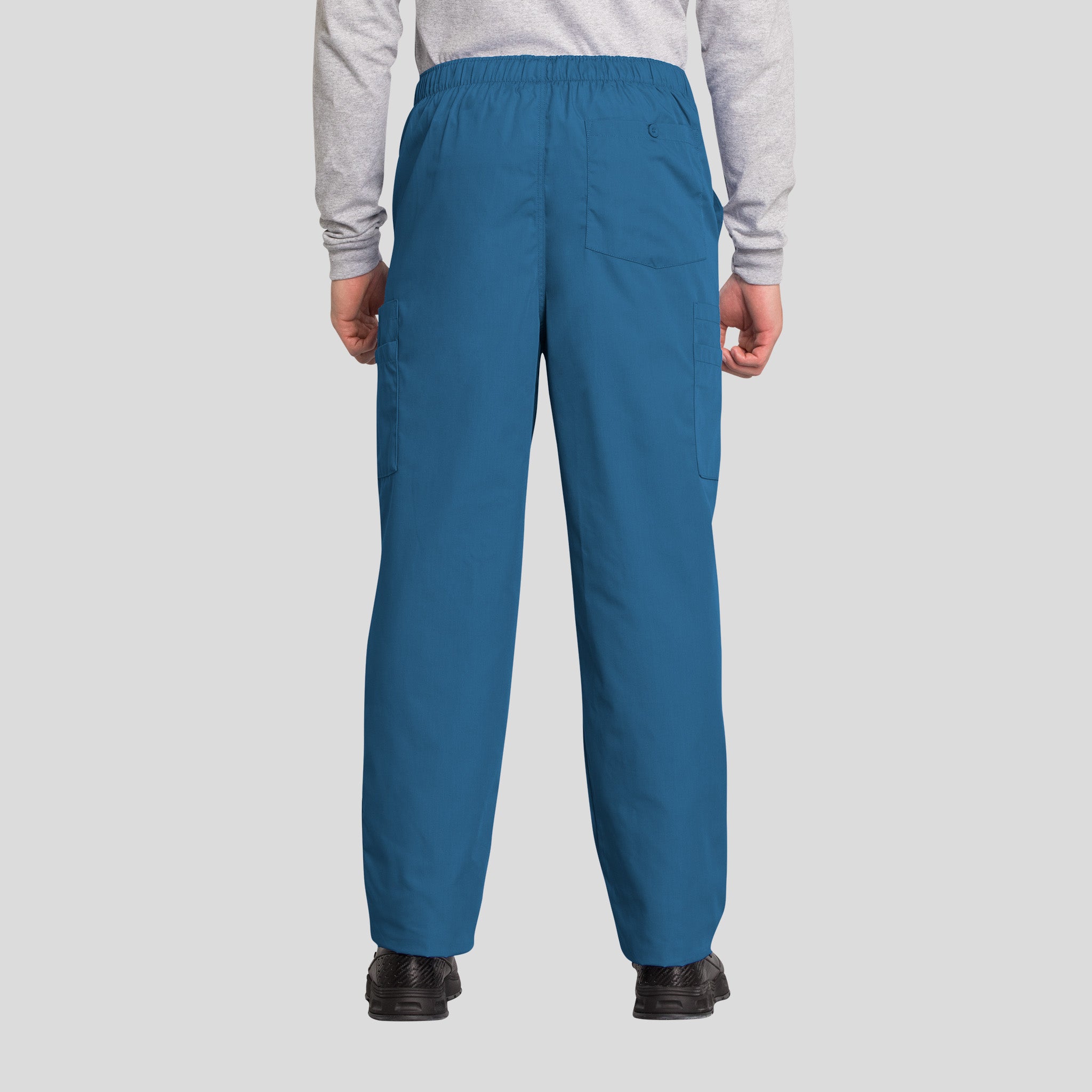 Men's Drawstring Cargo Scrub Pant | Caribbean