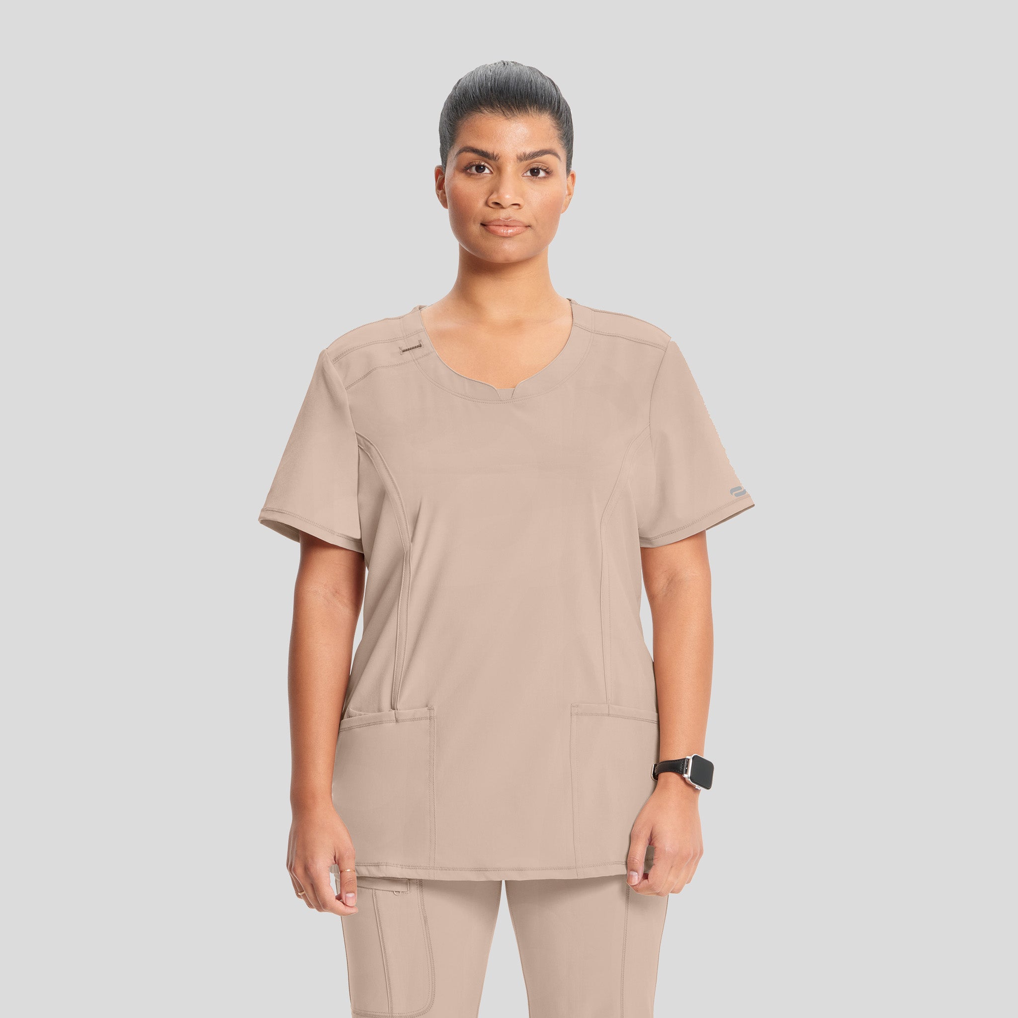 Women's Round Neck Top | Khaki