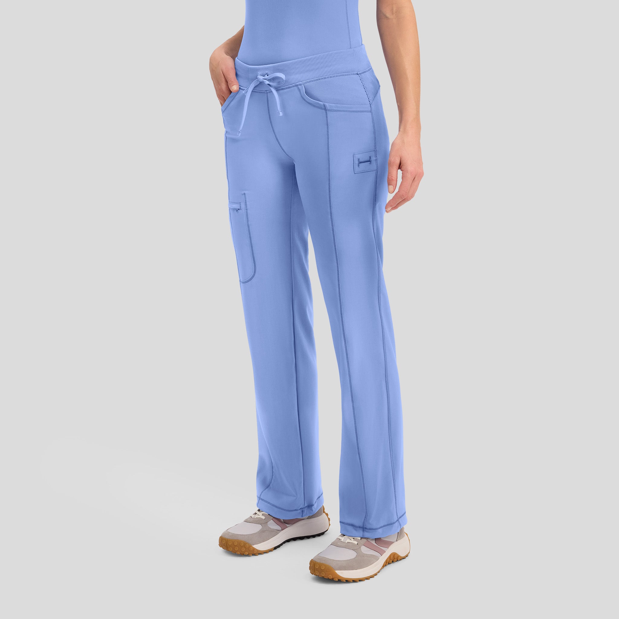 Rib Knit Drawstring Waist Scrub Pant | Ciel