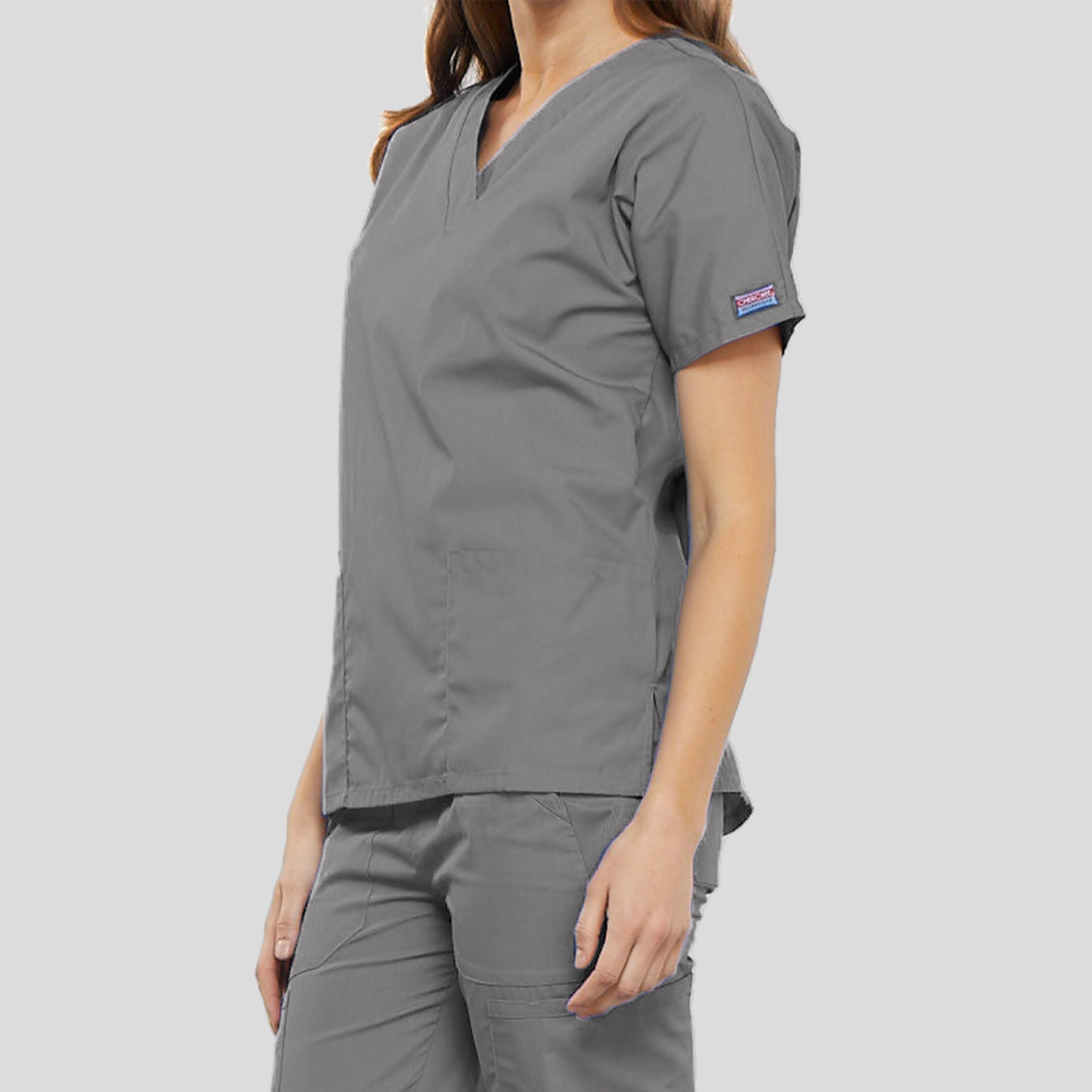 Women's V-Neck 2 Pocket | Grey