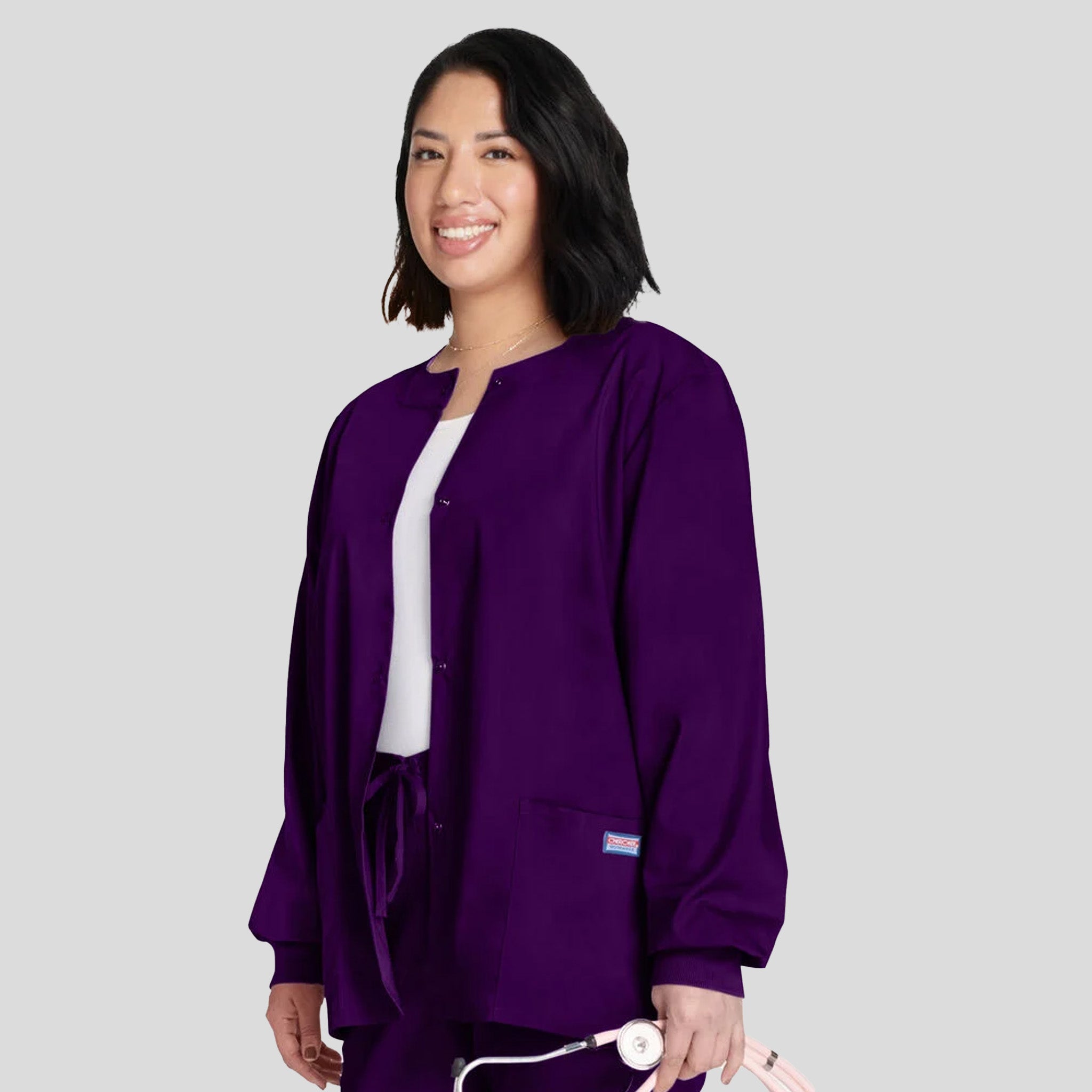 Women's Snap Front Jacket | Eggplant