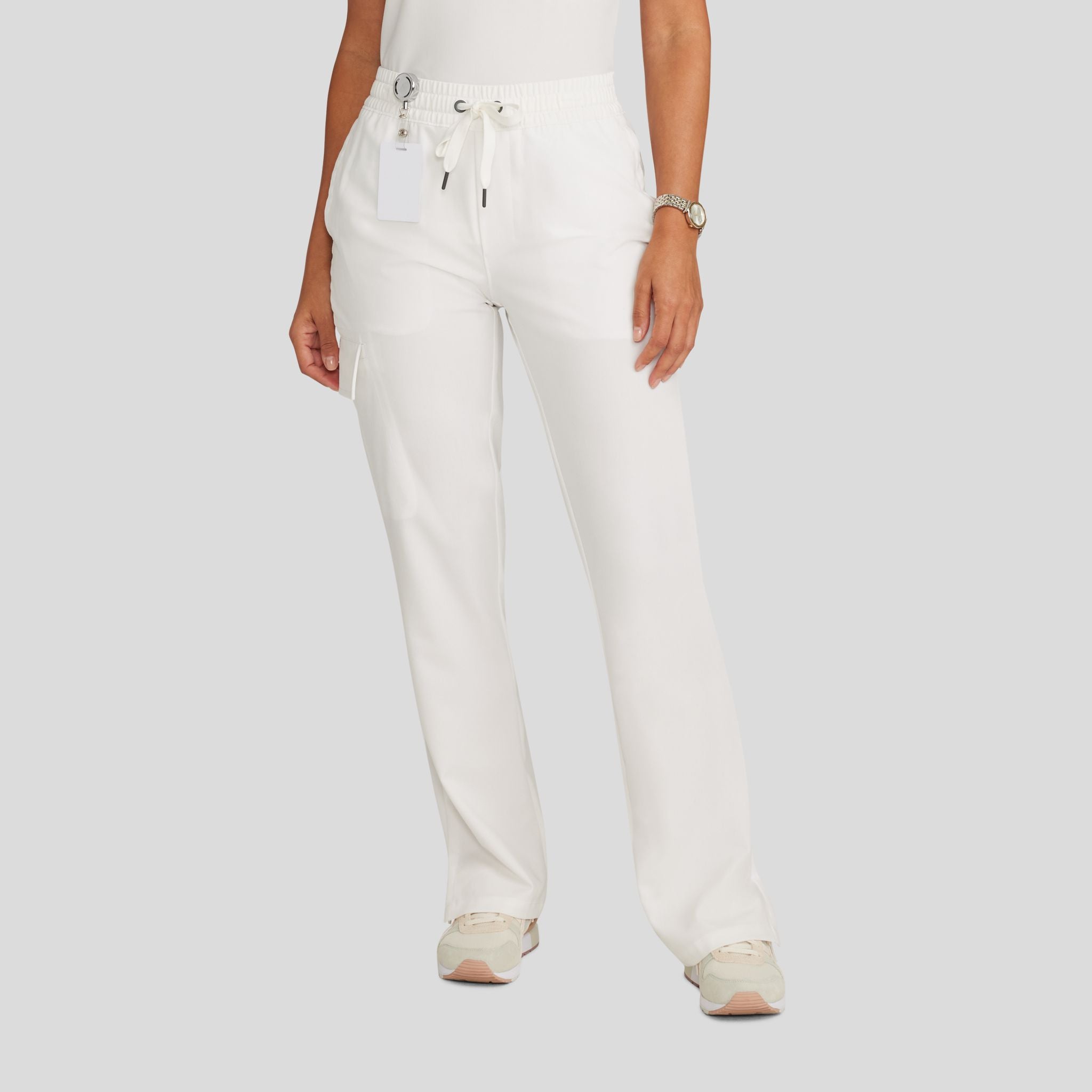 Women's Brandy Straight Leg Scrub Pant | White Gardenia