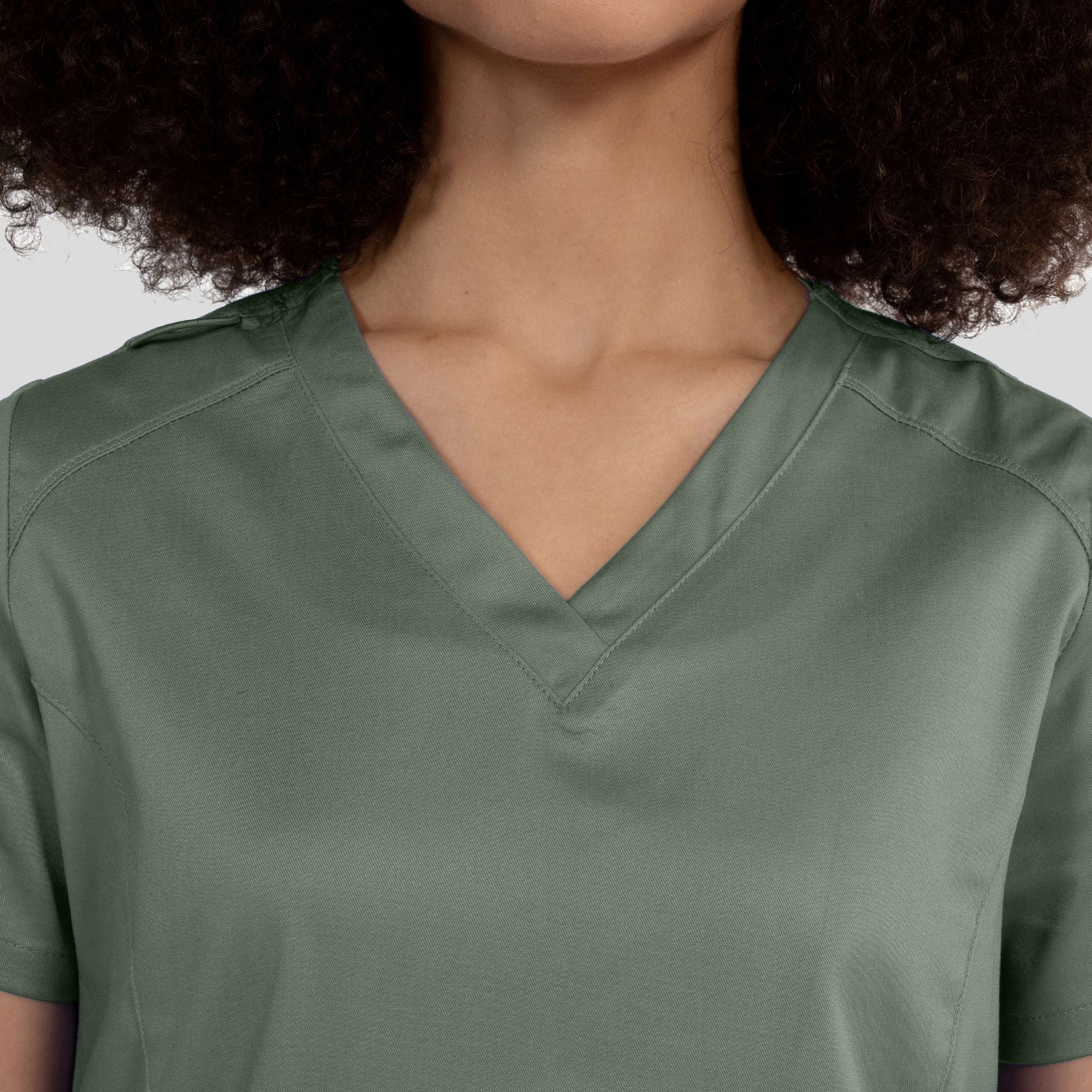 Womenβs V-Neck Top | Olive