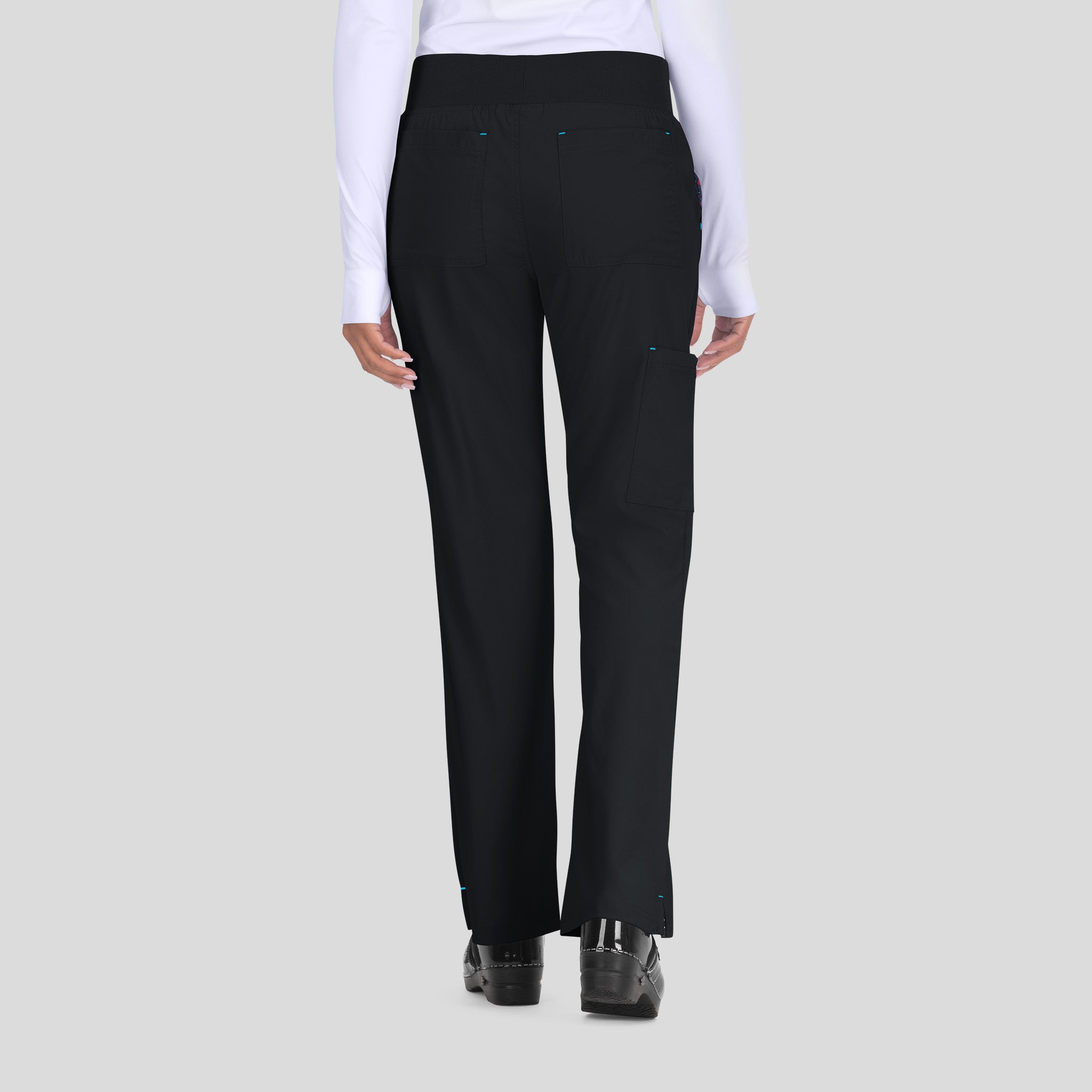 Laurie Women's 6-Pocket Yoga-Style Scrub Pants | Black