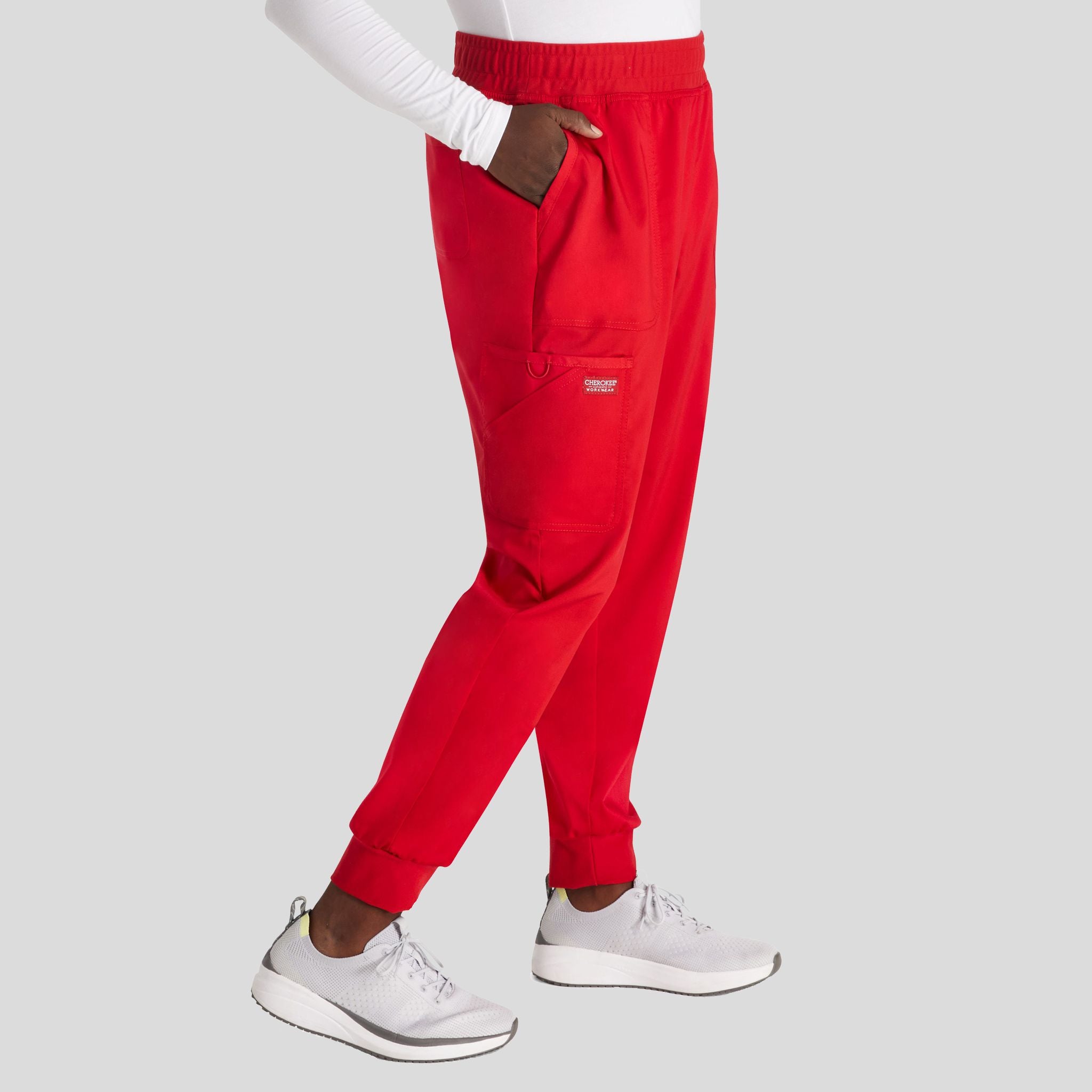 Women's Mid Rise Jogger Scrub Pant | Red