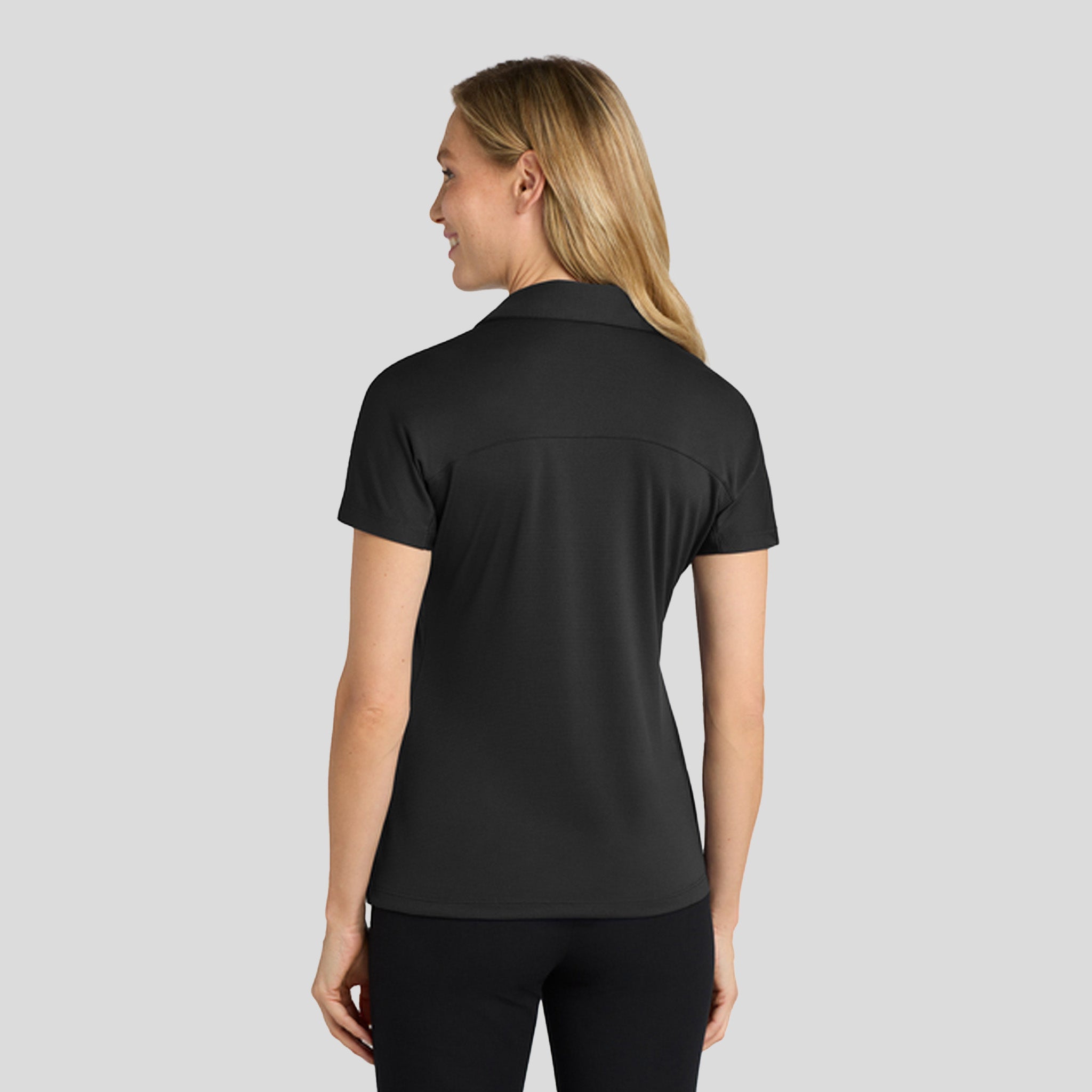 Women's Crossover Raglan Polo | Black