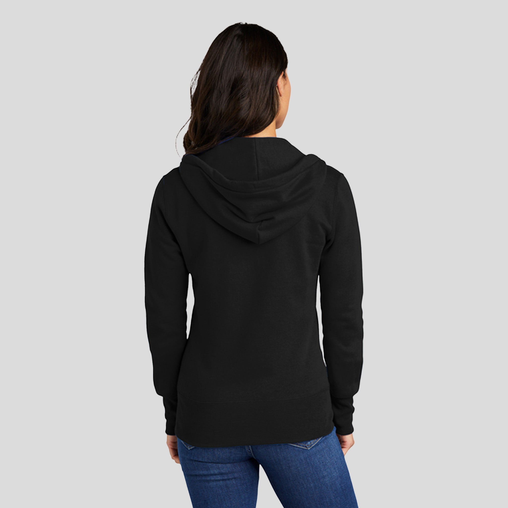 Women's Core Fleece Full-Zip Hooded Sweatshirt | Jet Black