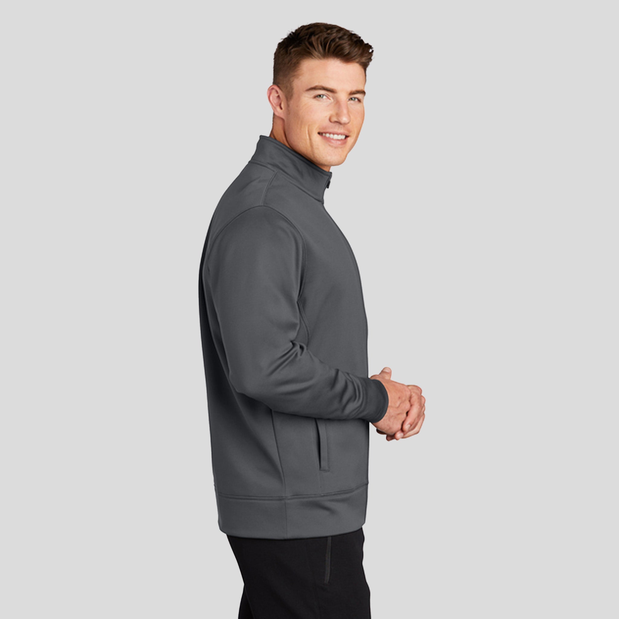 Sport-Wickยฎ Fleece Full-Zip Jacket | Dark Smoke Grey