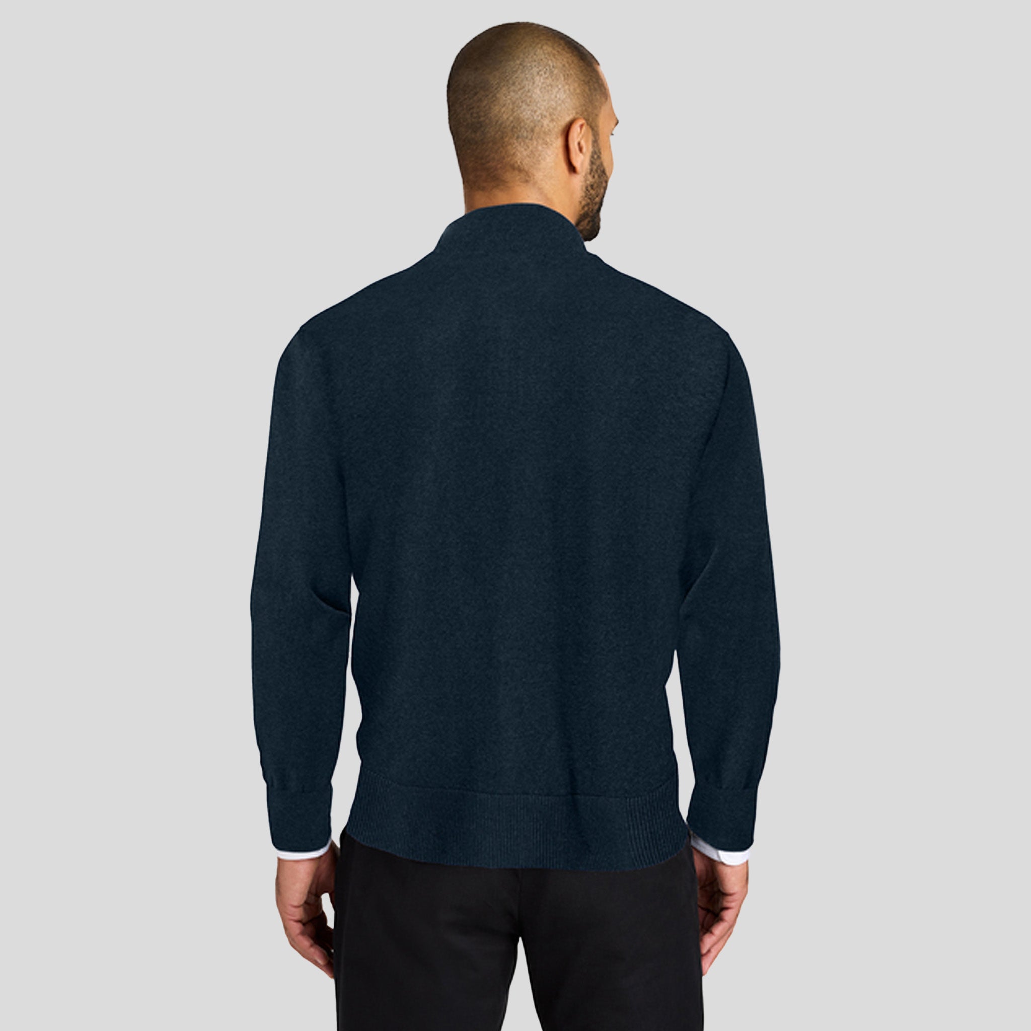 Easy Care 1/4-Zip Sweater | River Blue Navy