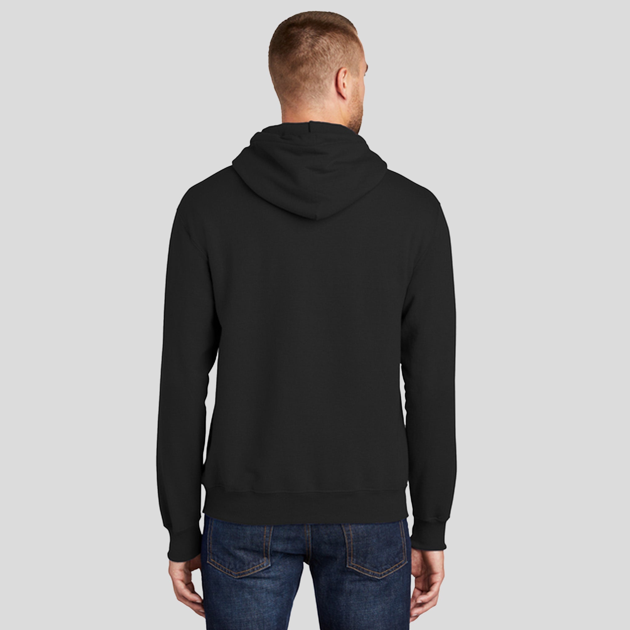 Tall Essential Fleece Pullover Hooded Sweatshirt | Jet Black