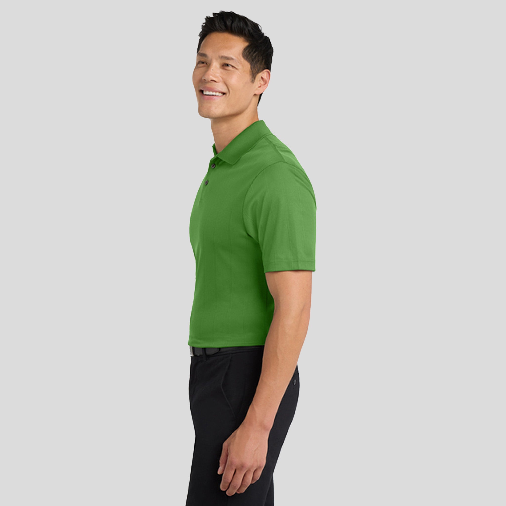 Performance Fine Jacquard Polo | Vine Green