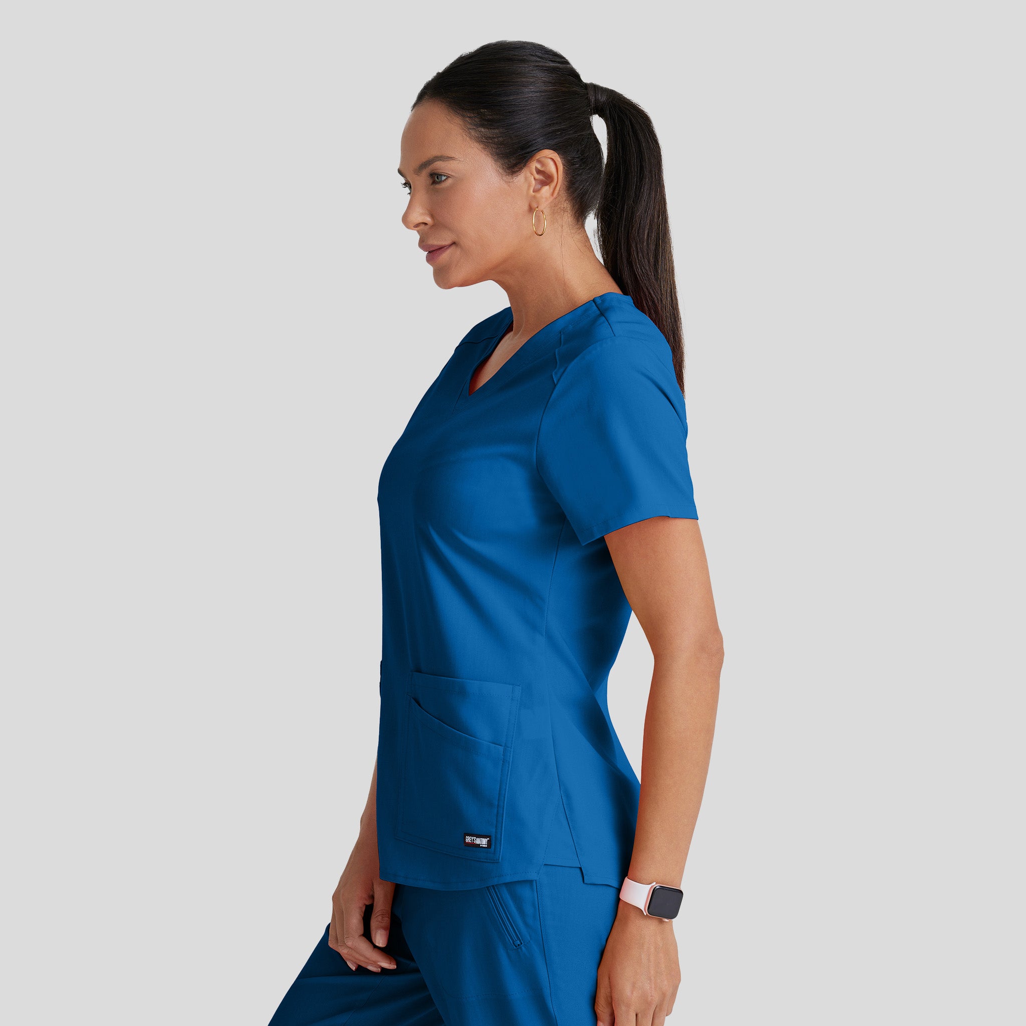 Emma 4-Pocket V-Neck Scrub Top | Royal