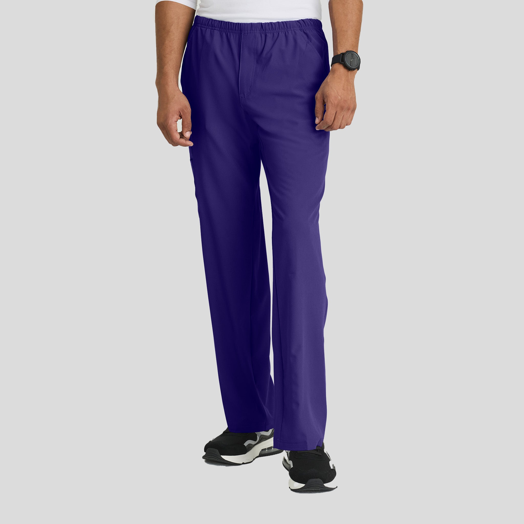Men's Structure 4-Pockets Zip-Fly Scrub Pant | Grape