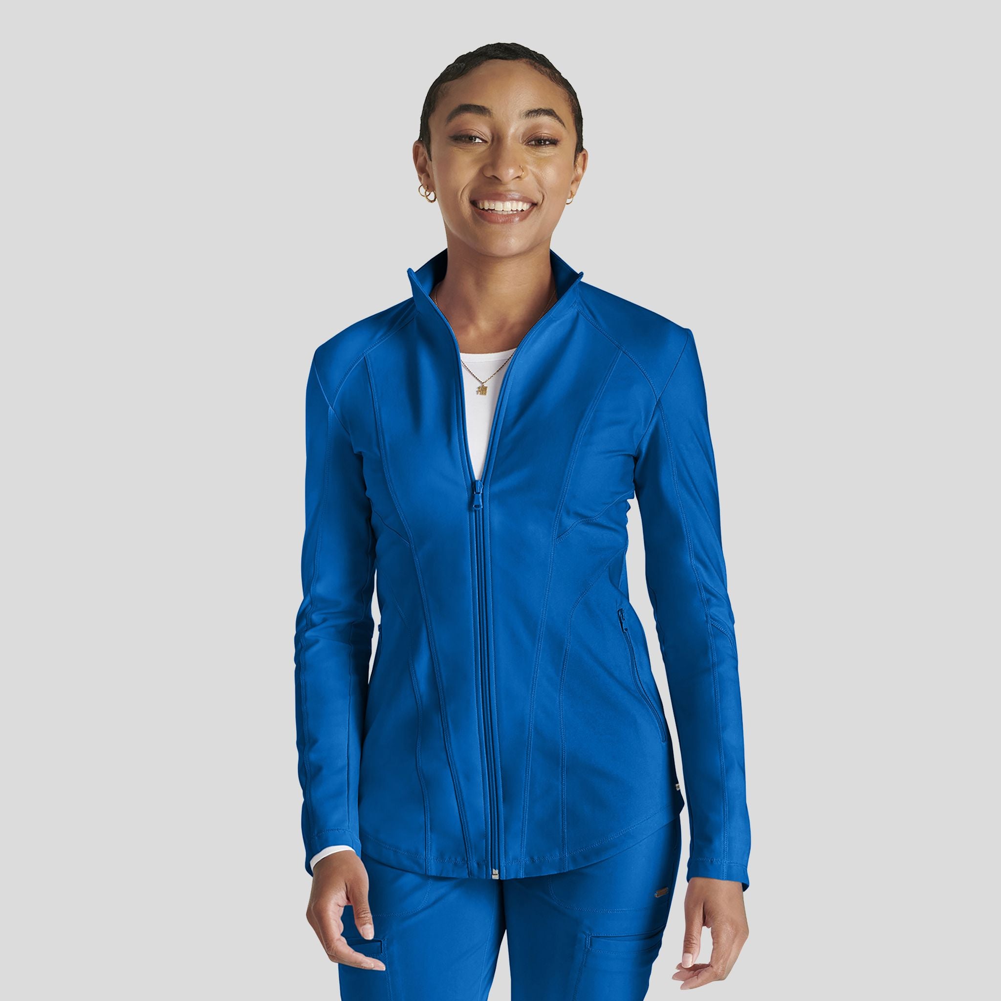 Zip Front Jacket | Royal