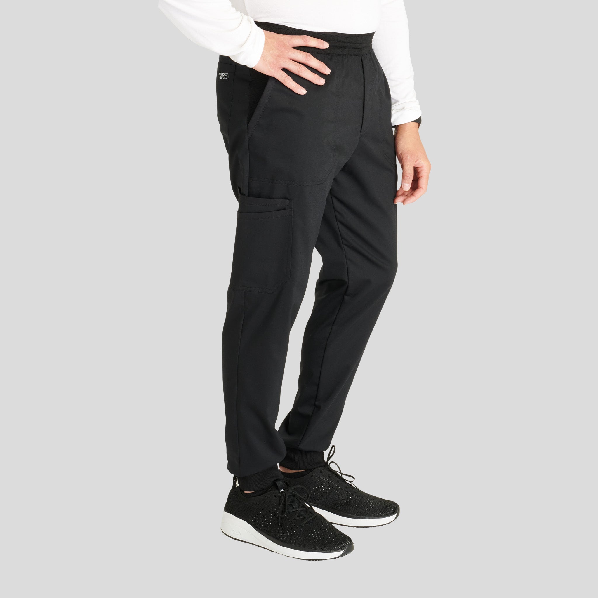 Men's Mesh Trim Jogger Scrub Pant | Black
