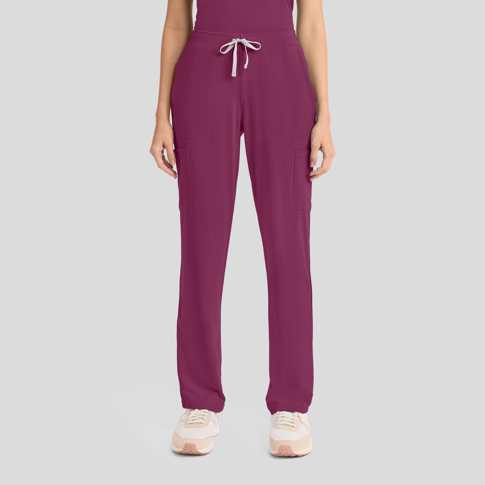 Achieve Pull-On Straight Leg Scrub Pant | Wine