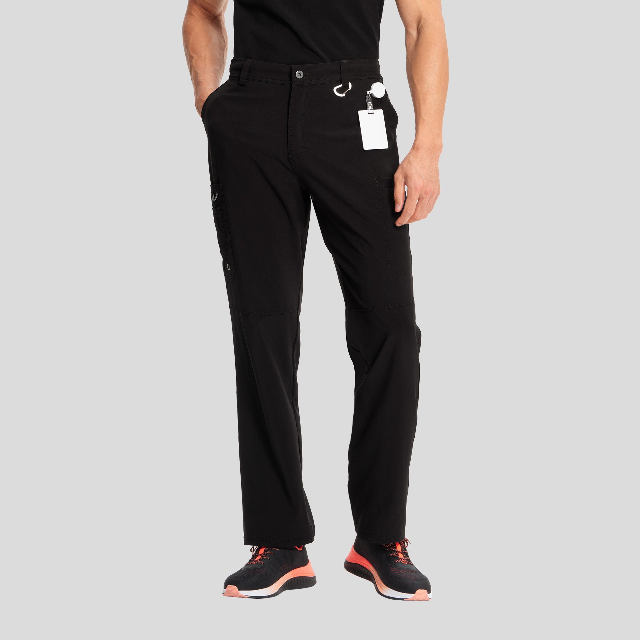 Men's Zip Fly Cargo Scrub Pant | Black