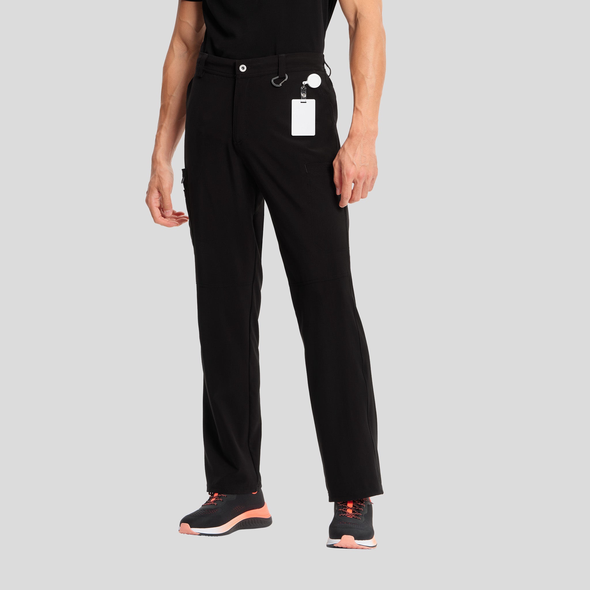 Men's Zip Fly Cargo Scrub Pant | Black