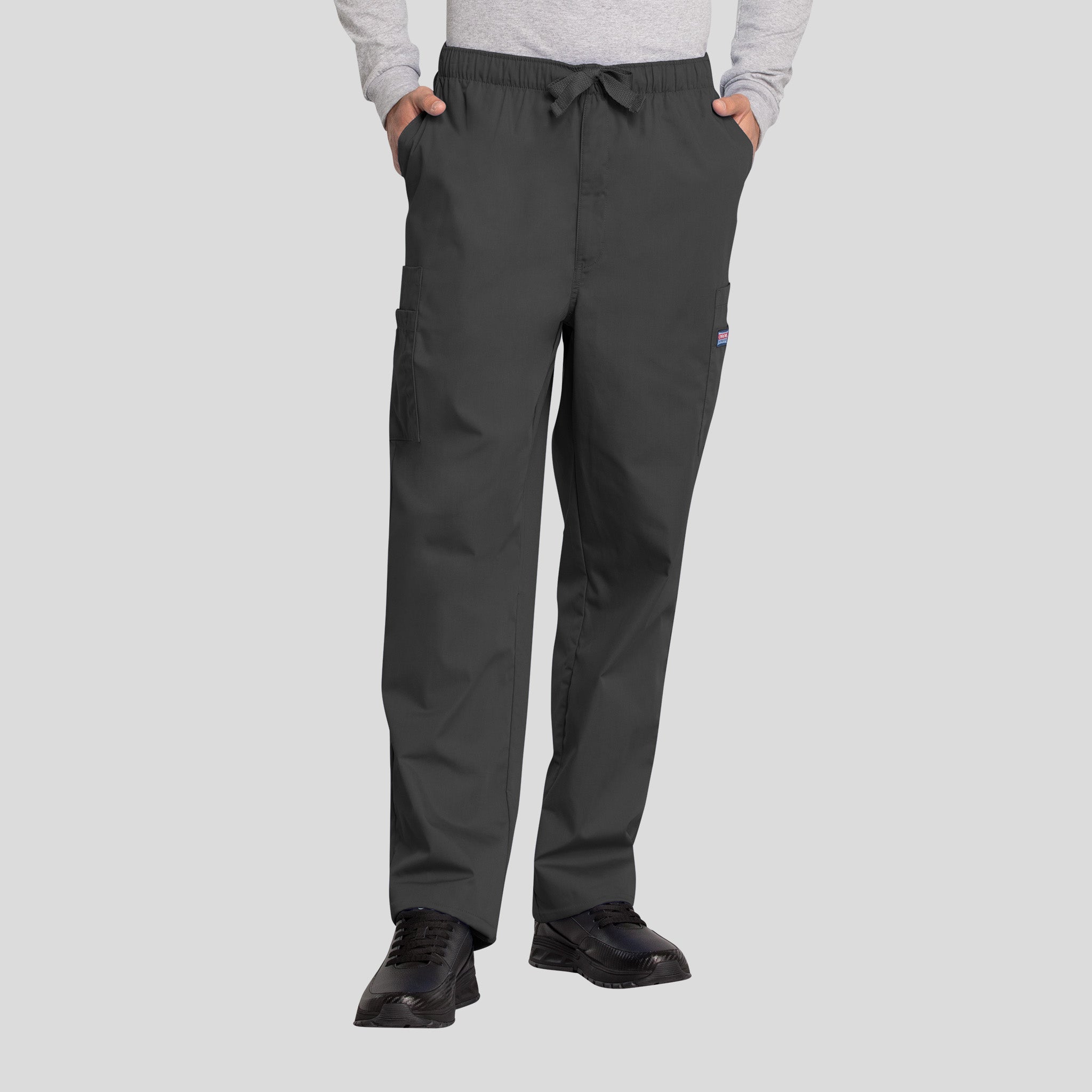 Men's Drawstring Cargo Scrub Pant | Pewter