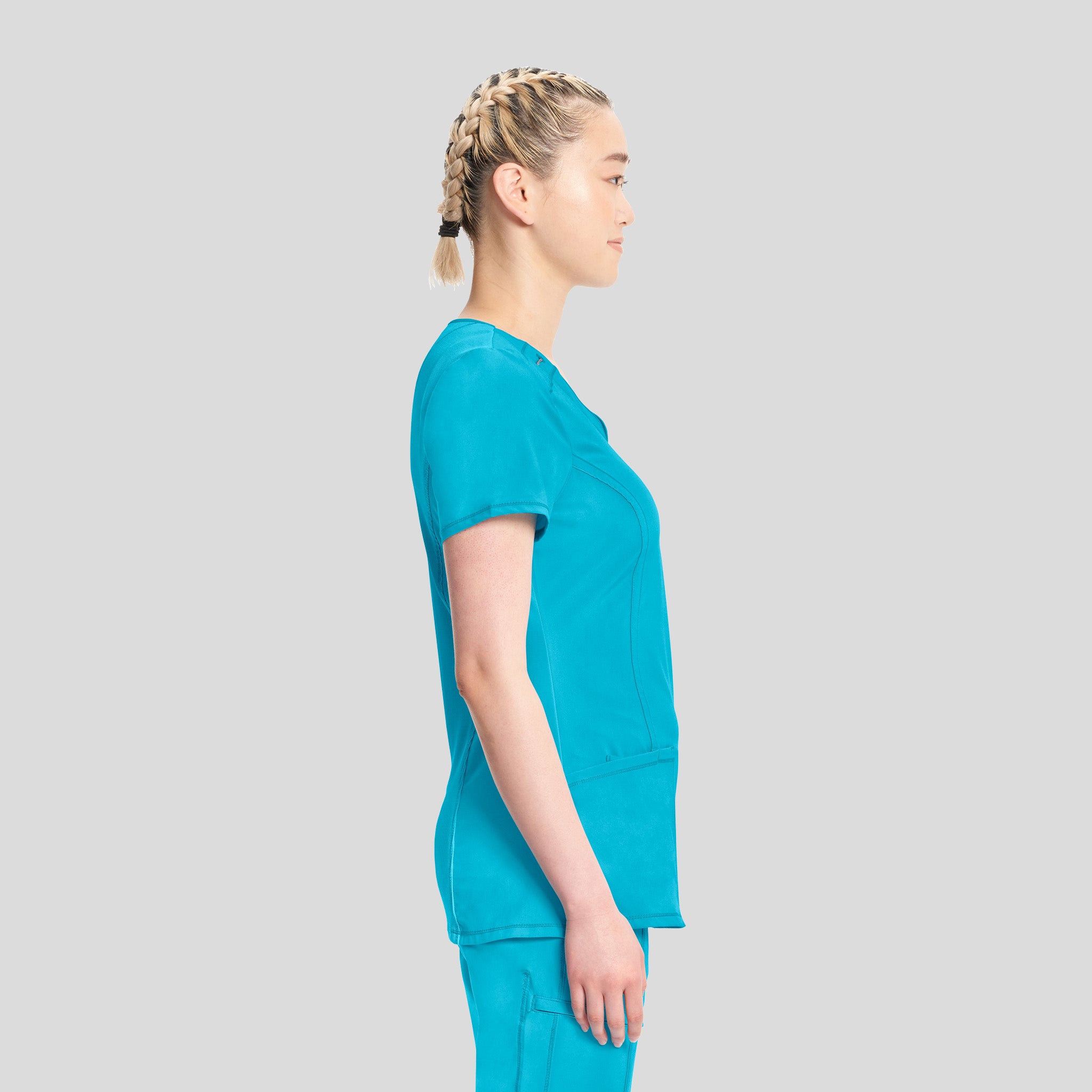 Women's Round Neck Top | Turquoise