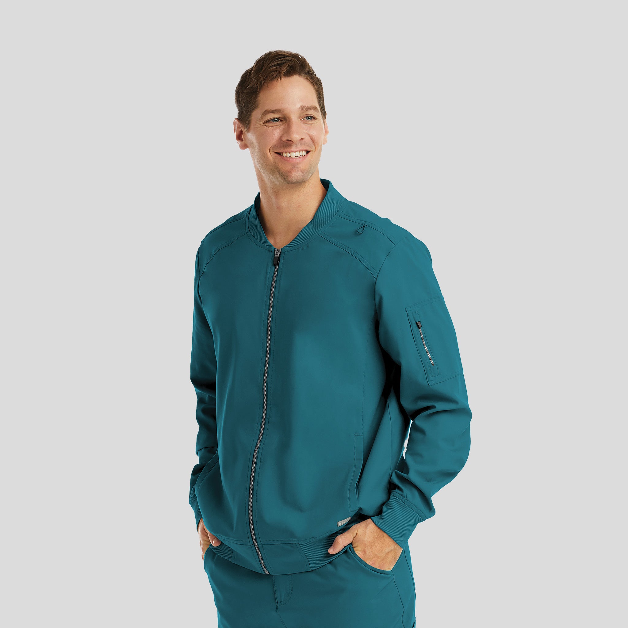 Men’s Full Zip Bomber Jacket | Caribbean
