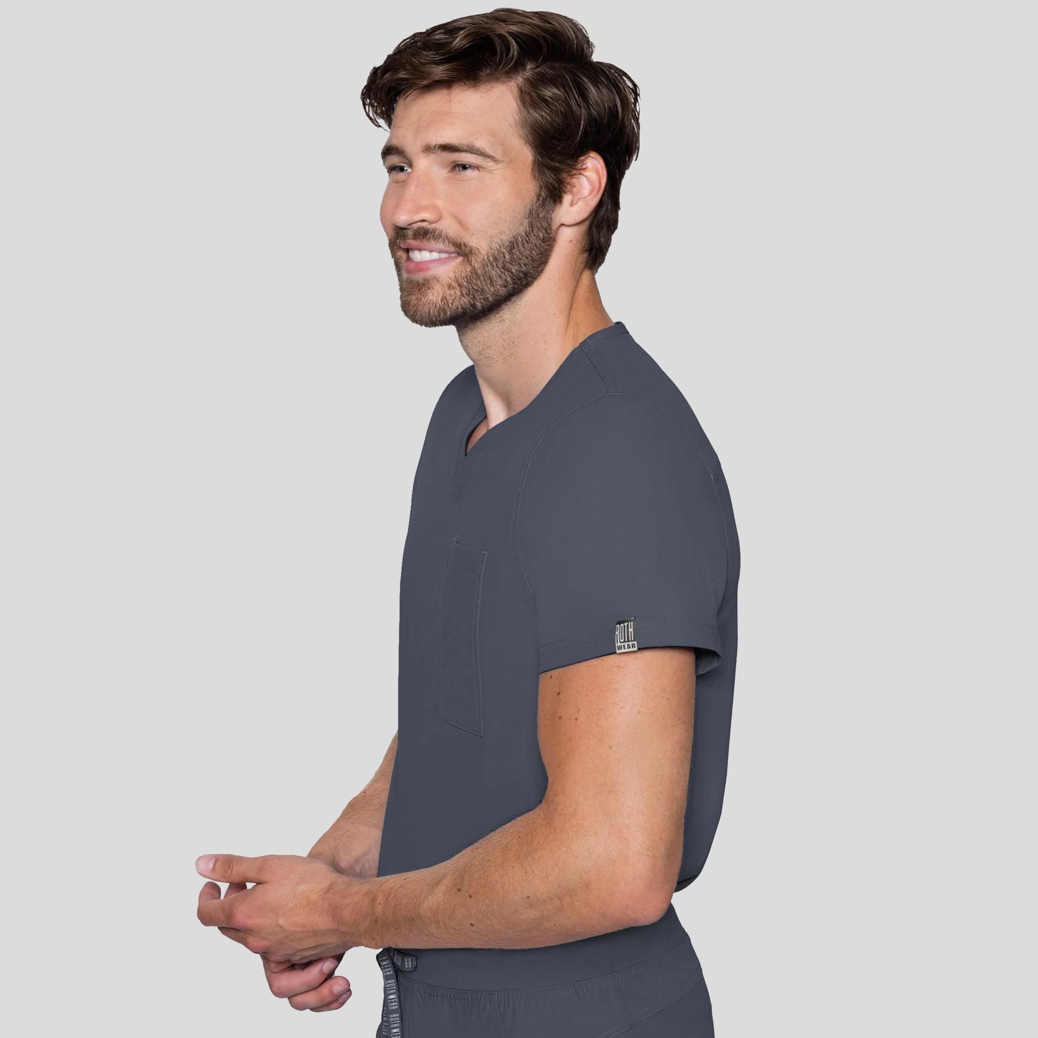 Mens 1 Pocket Top | Pewter