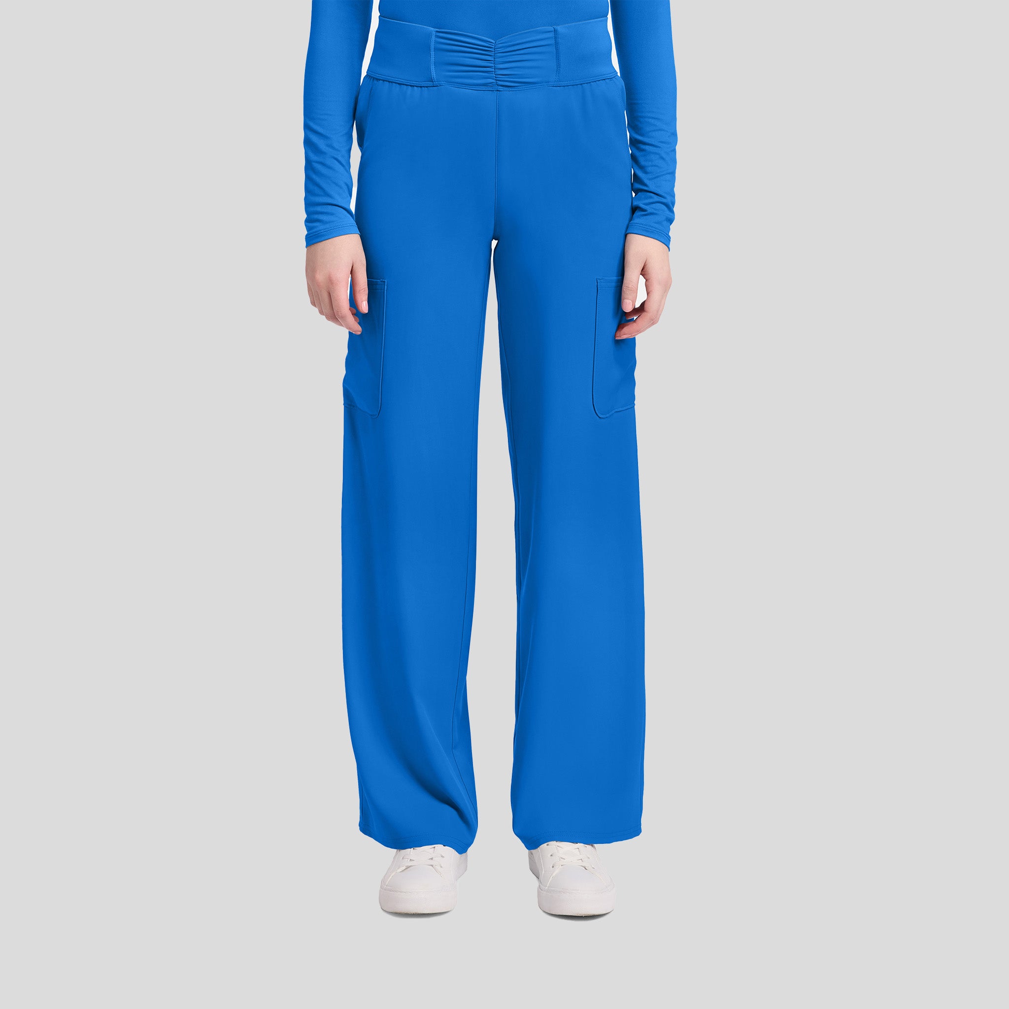 5-Pocket Ruched Wide Leg Scrub Pant | Royal