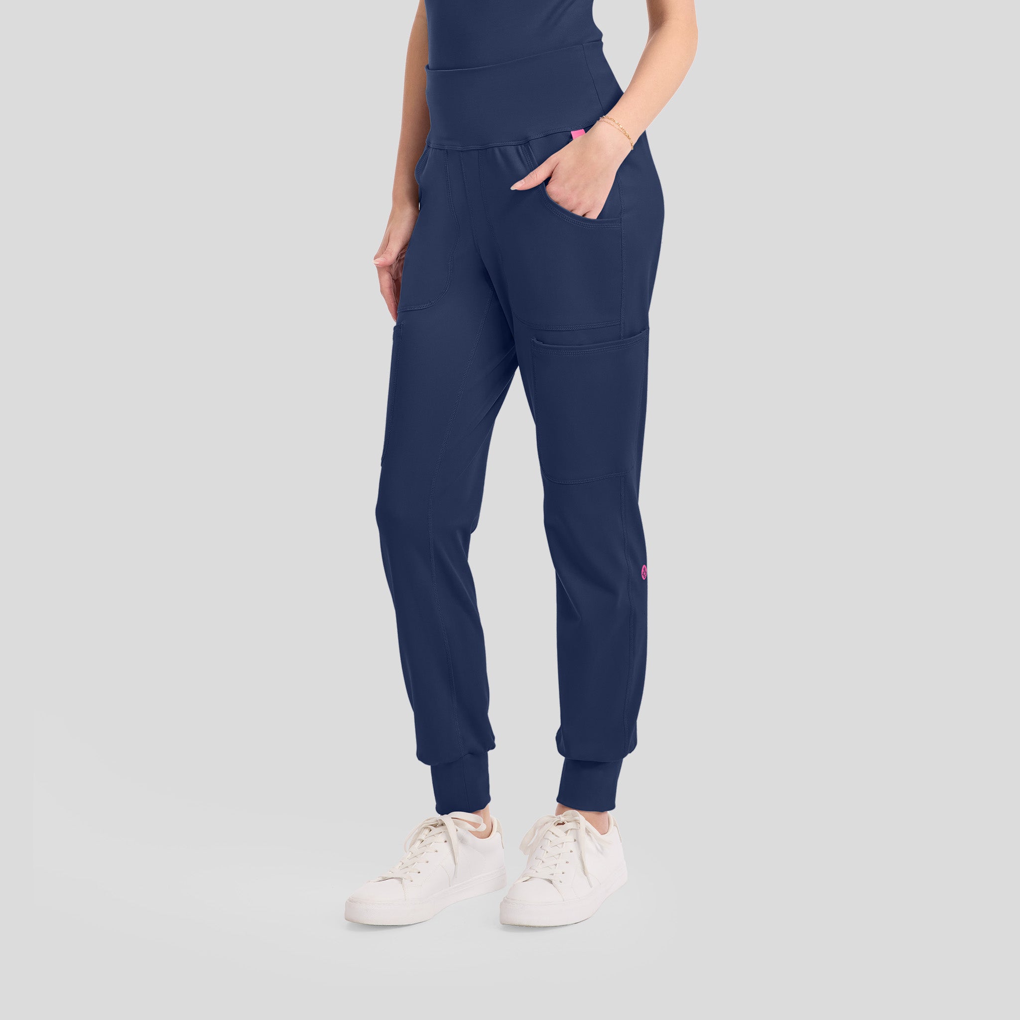 5-Pocket STRETCH High-Rise Cargo Jogger | Navy