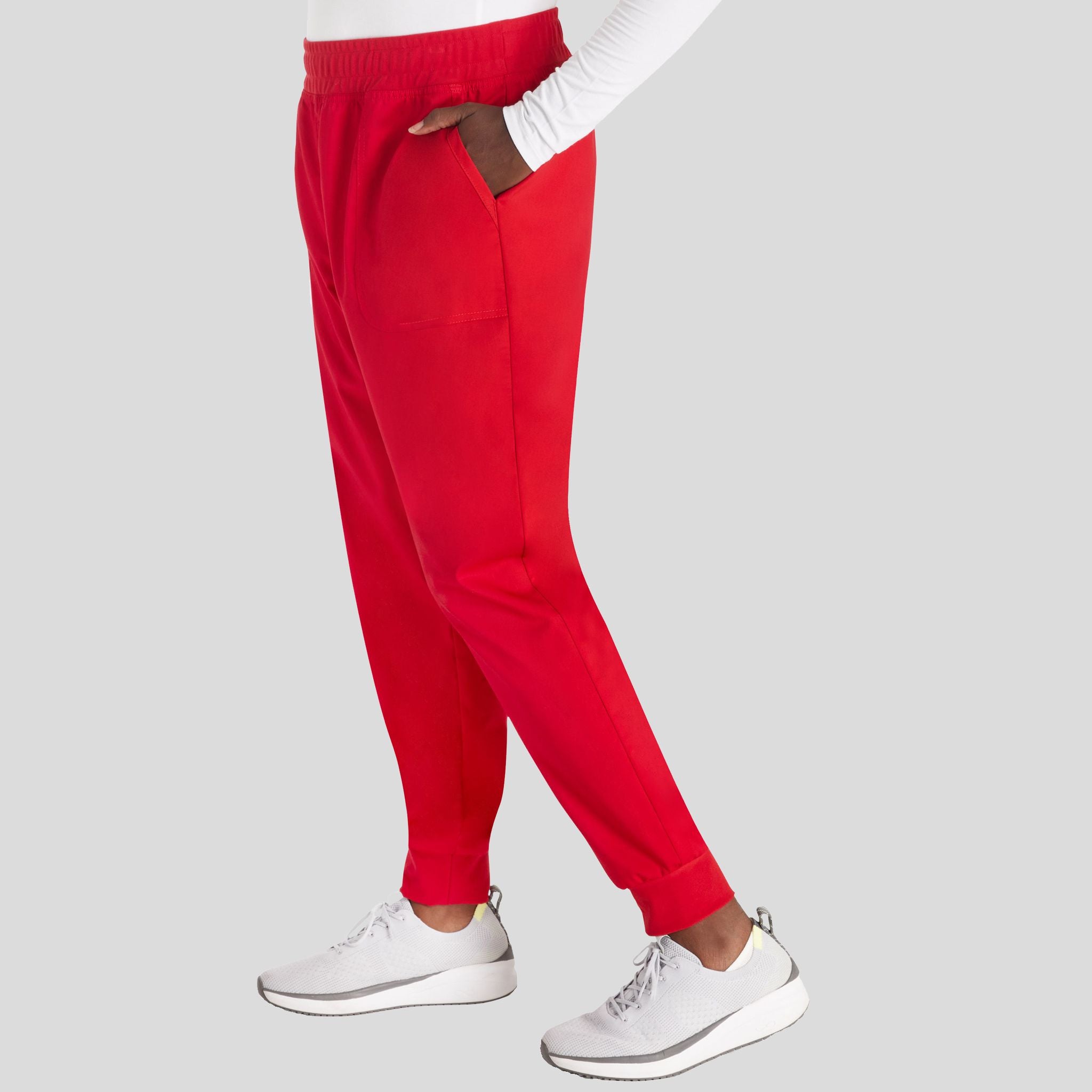 Women's Mid Rise Jogger Scrub Pant | Red