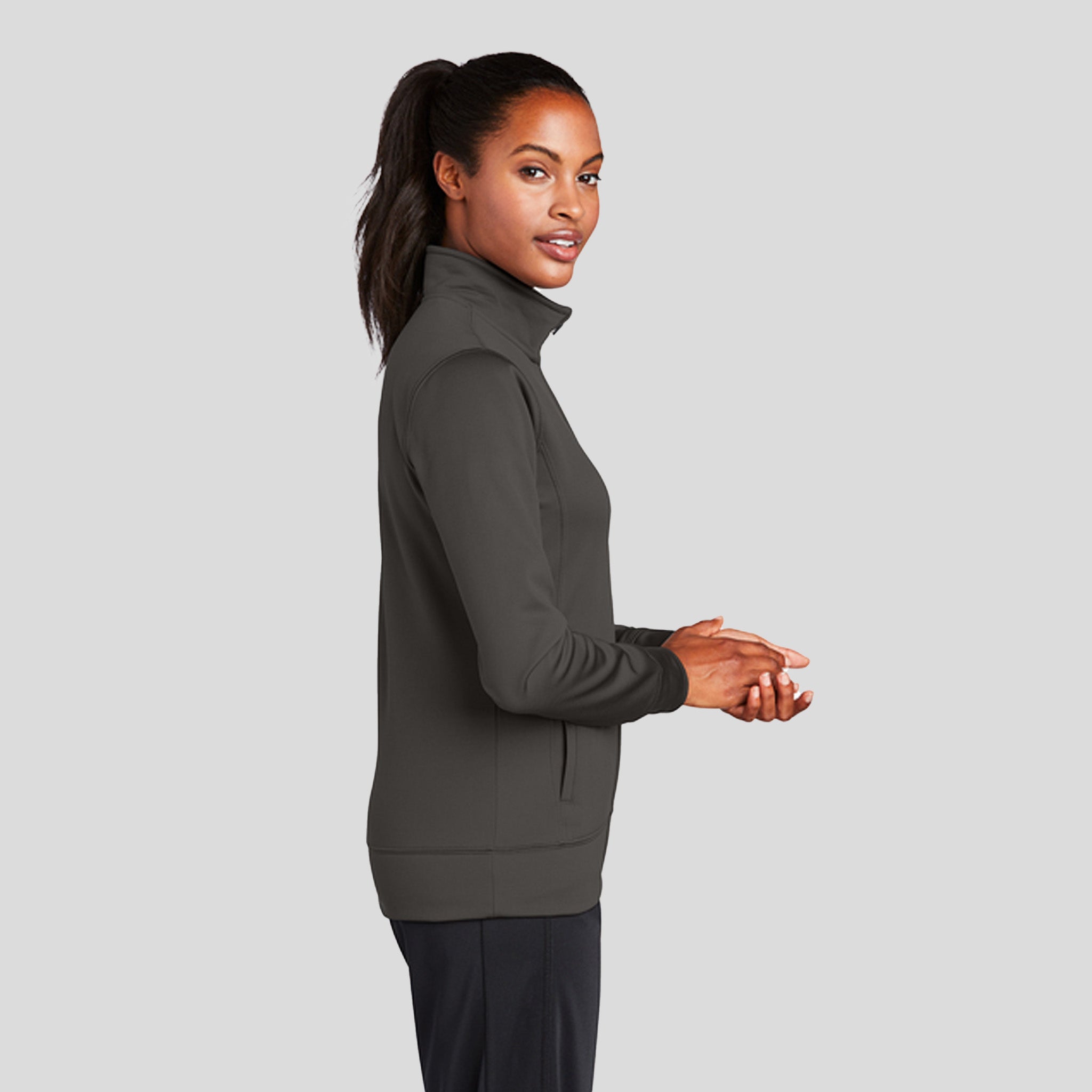 Women's Sport-Wick® Fleece Full-Zip Jacket | Iron Grey
