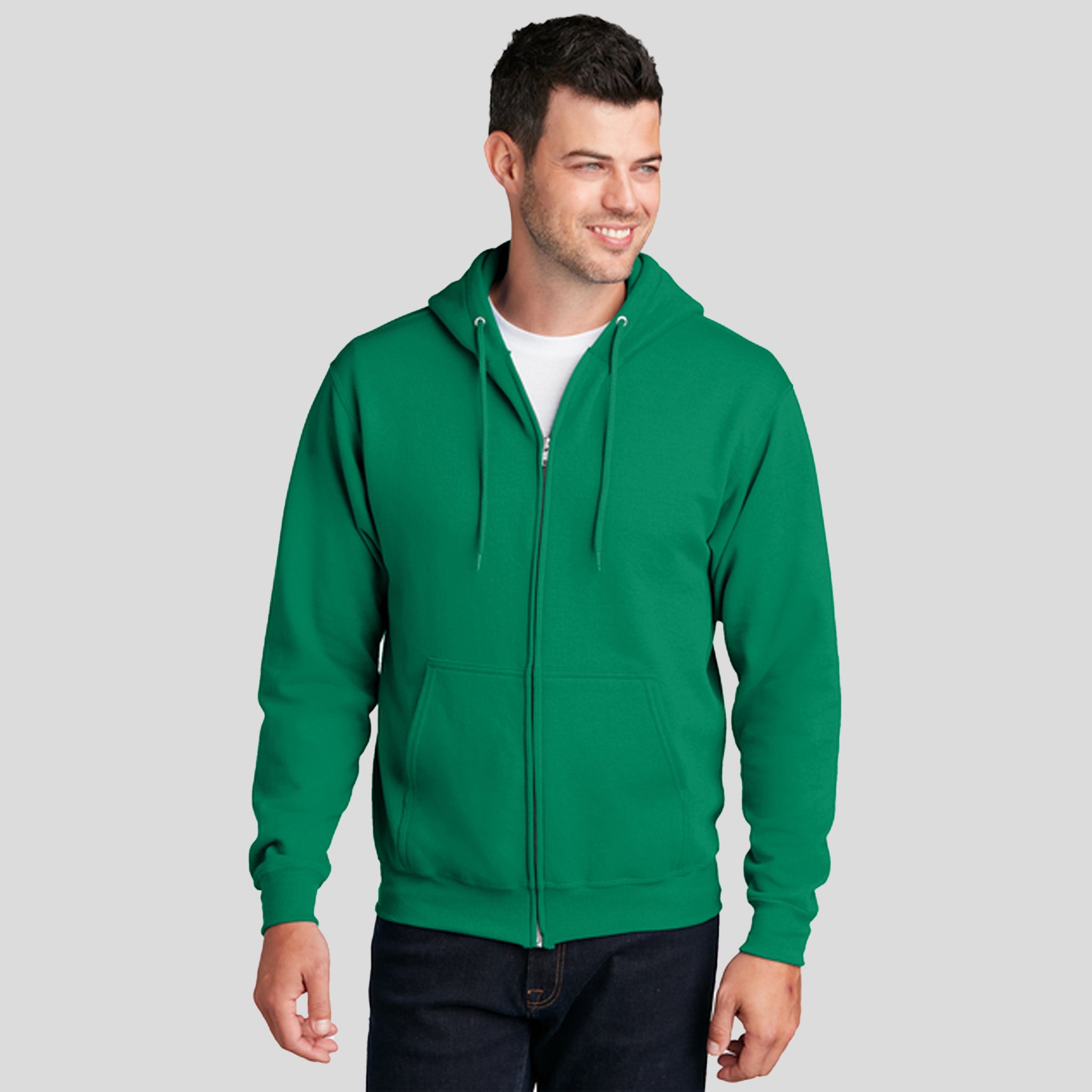 Core Fleece Full-Zip Hooded Sweatshirt | Kelly