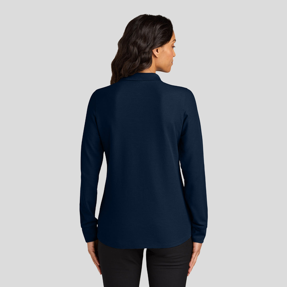 Women’s Wearever Signature Pique Long Sleeve Polo | River Blue Navy