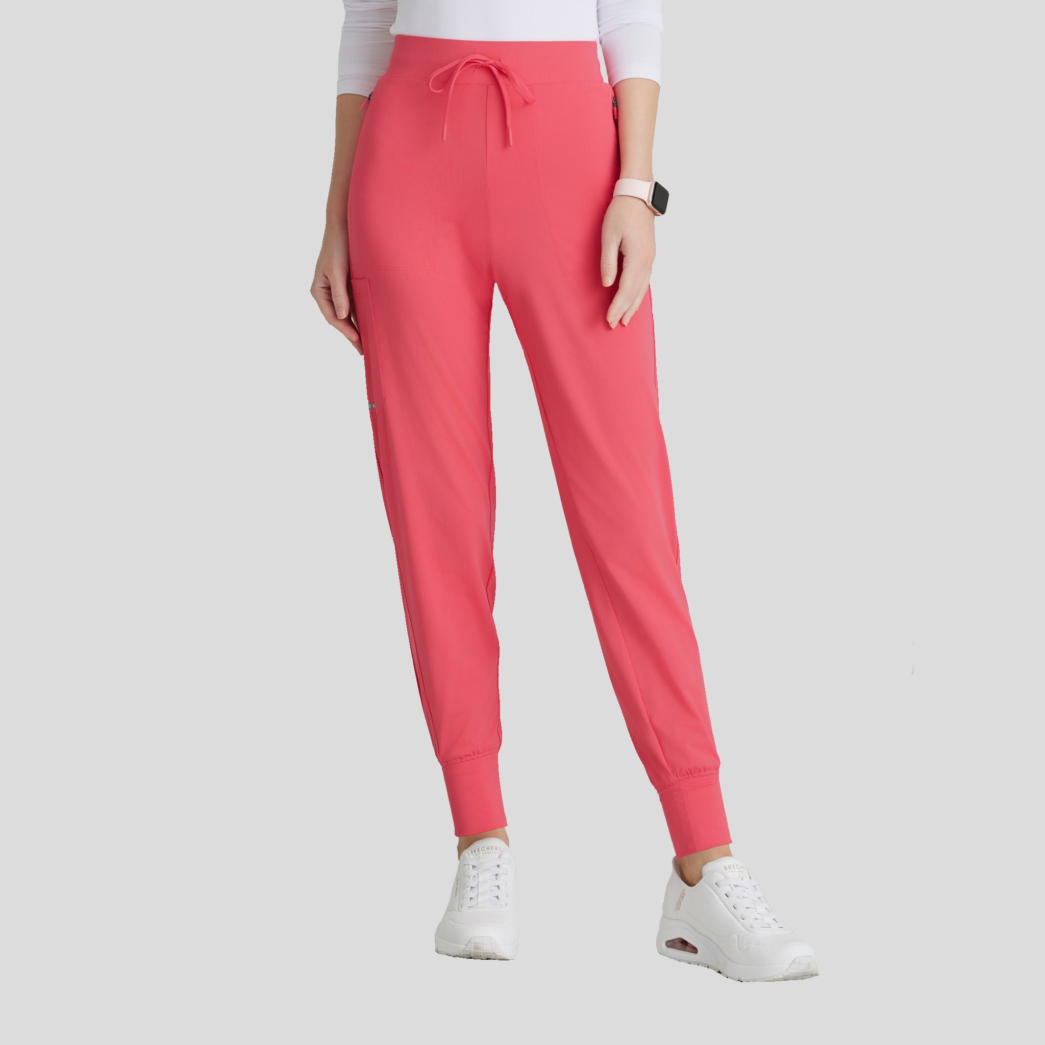 Pace 5-Pocket Ribbed Cuff Jogger | Punch Pink